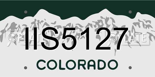 IIS5127 Colorado License Plate