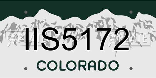 IIS5172 Colorado License Plate