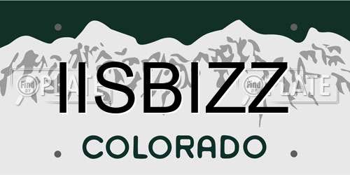 IISBIZZ Colorado License Plate