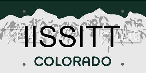 IISSITT Colorado License Plate