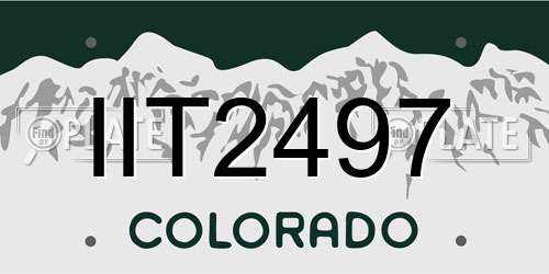 IIT2497 Colorado License Plate