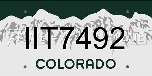 IIT7492 Colorado License Plate