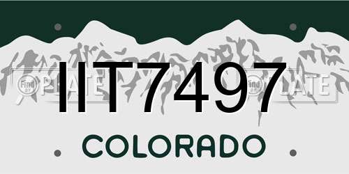 IIT7497 Colorado License Plate