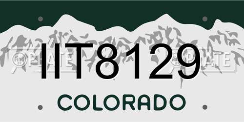 IIT8129 Colorado License Plate