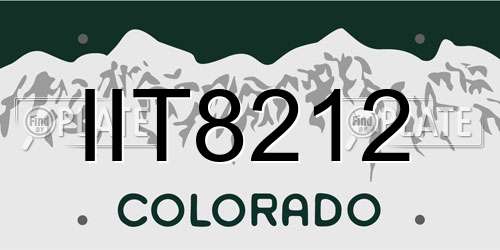 IIT8212 Colorado License Plate
