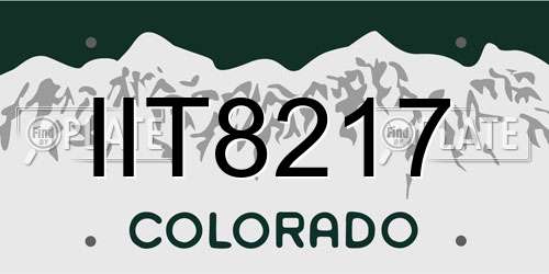 IIT8217 Colorado License Plate