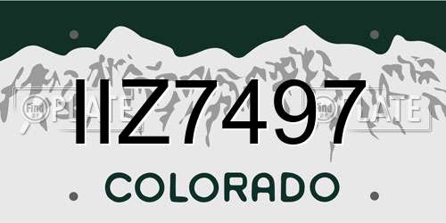 IIZ7497 Colorado License Plate