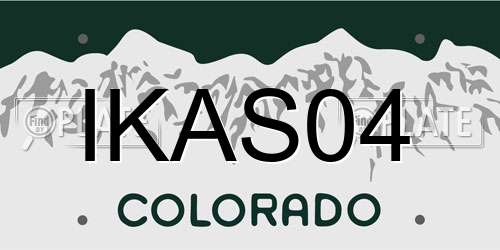 IKAS04 Colorado License Plate