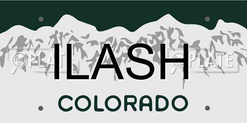ILASH Colorado License Plate