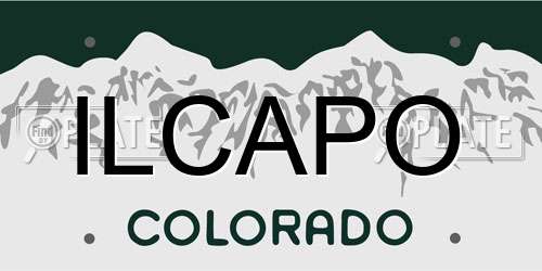 ILCAPO Colorado License Plate