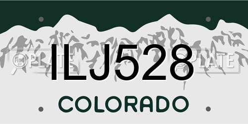 ILJ528 Colorado License Plate