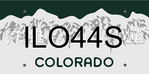 ILO44S Colorado License Plate