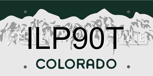ILP90T Colorado License Plate