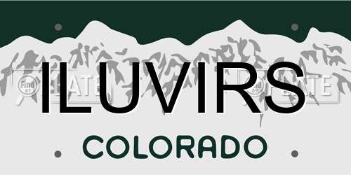 ILUVIRS Colorado License Plate