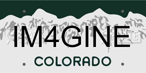 IM4GINE Colorado License Plate