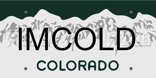IMCOLD Colorado License Plate