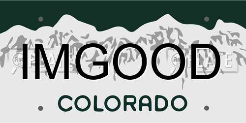 IMGOOD Colorado License Plate