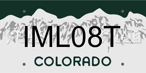 IML08T Colorado License Plate