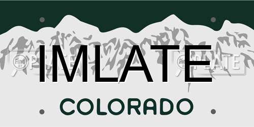 IMLATE Colorado License Plate