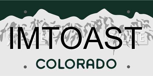 IMTOAST Colorado License Plate