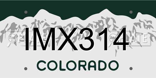 IMX314 Colorado License Plate