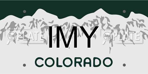 IMY Colorado License Plate