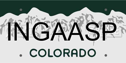 INGAASP Colorado License Plate