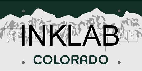 INKLAB Colorado License Plate