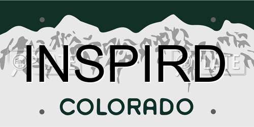 INSPIRD Colorado License Plate