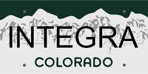 INTEGRA Colorado License Plate