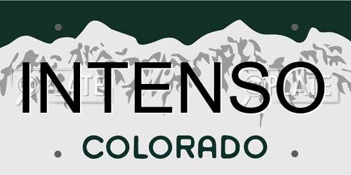 INTENSO Colorado License Plate