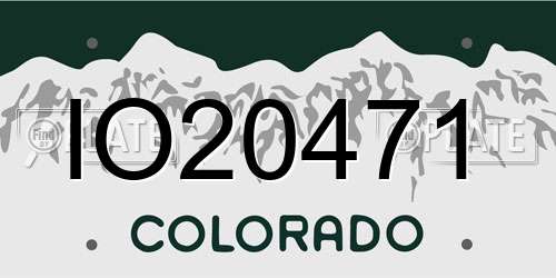 IO20471 Colorado License Plate