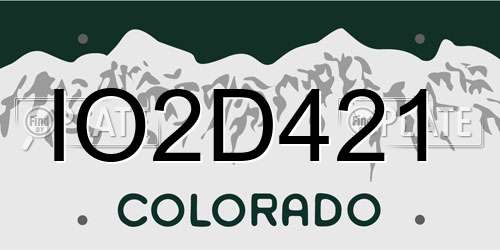 IO2D421 Colorado License Plate