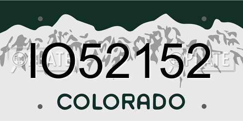 IO52152 Colorado License Plate