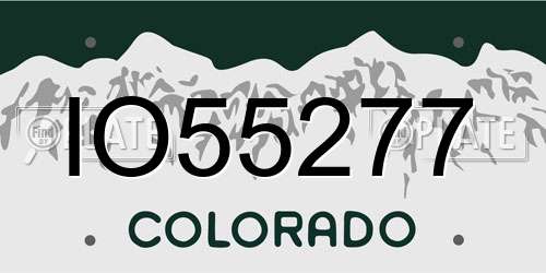 IO55277 Colorado License Plate