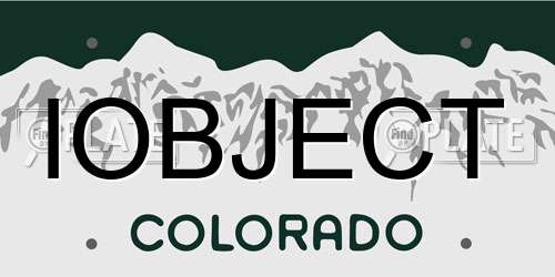 IOBJECT Colorado License Plate