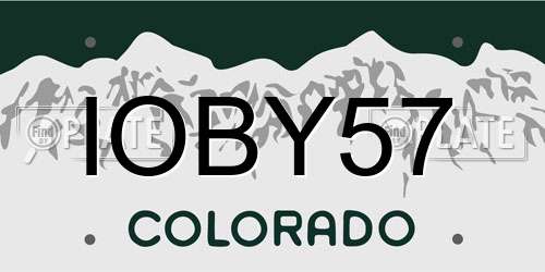 IOBY57 Colorado License Plate