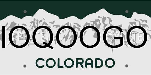 IOQOOGO Colorado License Plate