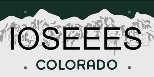 IOSEEES Colorado License Plate
