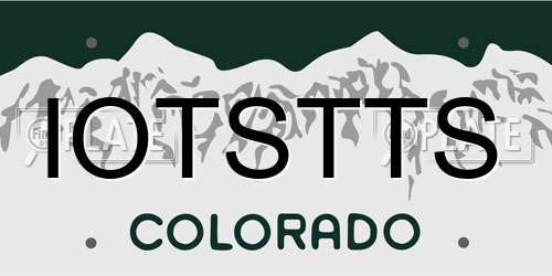 IOTSTTS Colorado License Plate
