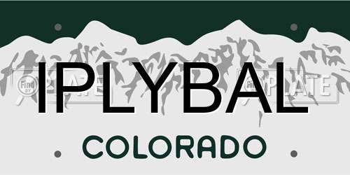 IPLYBAL Colorado License Plate