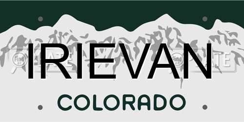 IRIEVAN Colorado License Plate