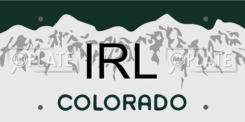 IRL Colorado License Plate