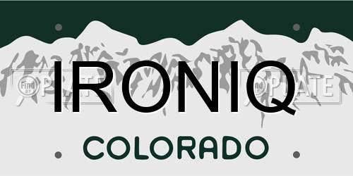 IRONIQ Colorado License Plate