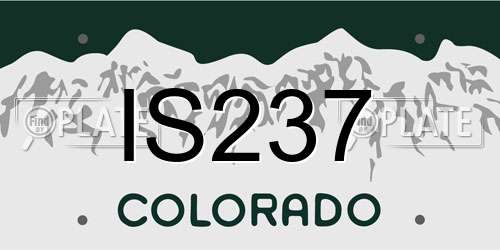 IS237 Colorado License Plate