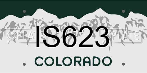 IS623 Colorado License Plate