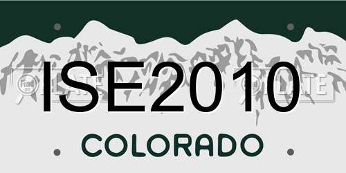 ISE2010 Colorado License Plate