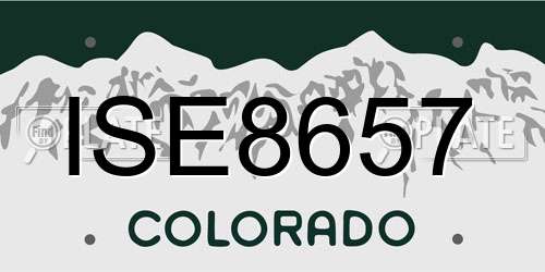 ISE8657 Colorado License Plate