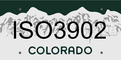 ISO3902 Colorado License Plate