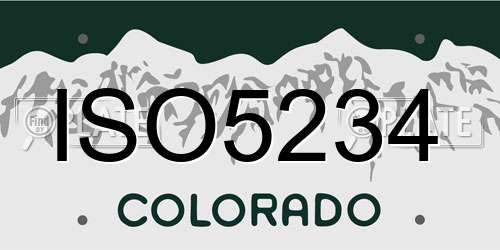 ISO5234 Colorado License Plate
